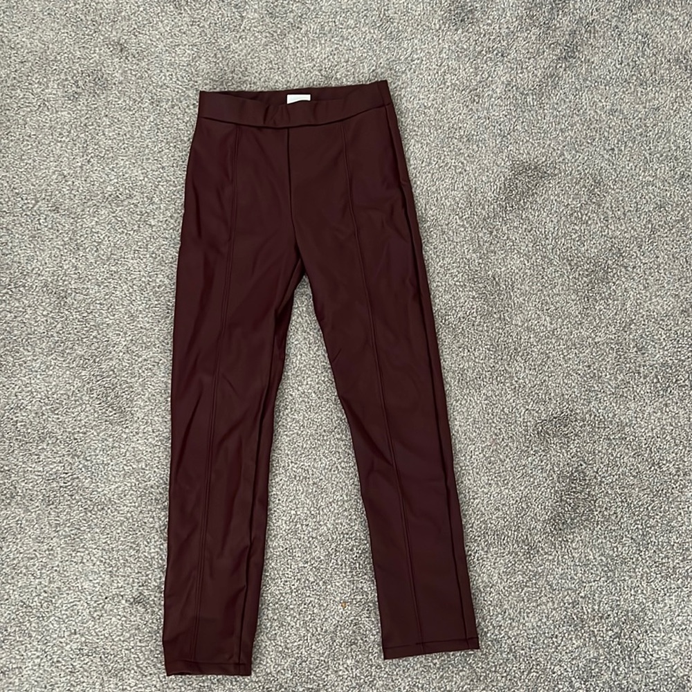 Zara faux leather leggings